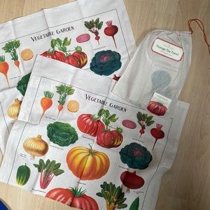 Vegetable tea towel set (4 pcs)